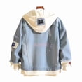 thumbnail image 1 of Chaqueta vaquera xxxj negra y rosa para mujer, 1 of 1