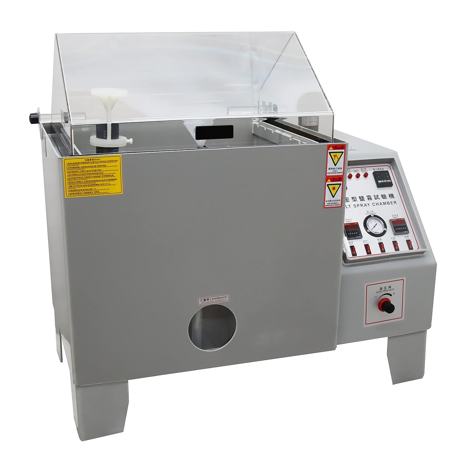 EQCOTWEA Salt Water Spray Testing Chamber Fog Corrosion Tester with Timing Function ABS Shell