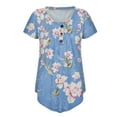 ATIXEL Womens Blouse Clearance Under 10, Women Plus Size VNeck Flowers