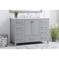 thumbnail image 2 of 48 inch Single Bathroom Vanity in Gray with Backsplash, 2 of 8