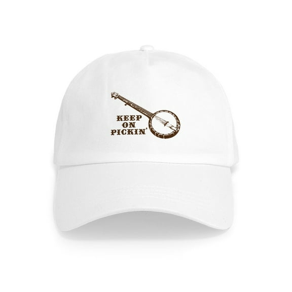 CafePress - Banjo Keep On Pickin' Cap - Adjustable 100% Brushed Unisex Casual Cotton Baseball Cap, Beige, 1