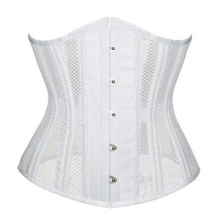 Incredible Savings Corsets for Women Overbust Corset Bustier Gothic Bandage Shapewear Lingerie Top Sexy Underwear for Special Occasions Holiday Apparel|Nylon Spandex White Sopatenor