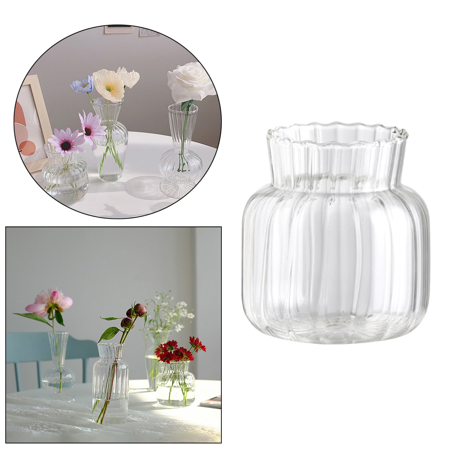FLAMEER 2X Nordic Ceramic Tabletop Flower Vase Standing Flower Vases Wedding Party Decor 