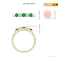thumbnail image 5 of ANGARA Natural Half Eternity 5 Stone Emerald and Diamond Wedding Band in 14K Yellow Gold for Women (Size-2.8mm) | May Birthstone, Birthday, Anniversary, Jewelry Gift for Women | Natural Emerald Ring, 5 of 10