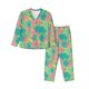 thumbnail image 1 of Fotbe Colorful Palm Leaves Conjunto de Pijama de Manga Larga para Mujer con Estampado, Ropa de Dormir de 2 Piezas, Conjunto de Casa Suave y Cómodo con Bolsillos-Medium, 1 of 7