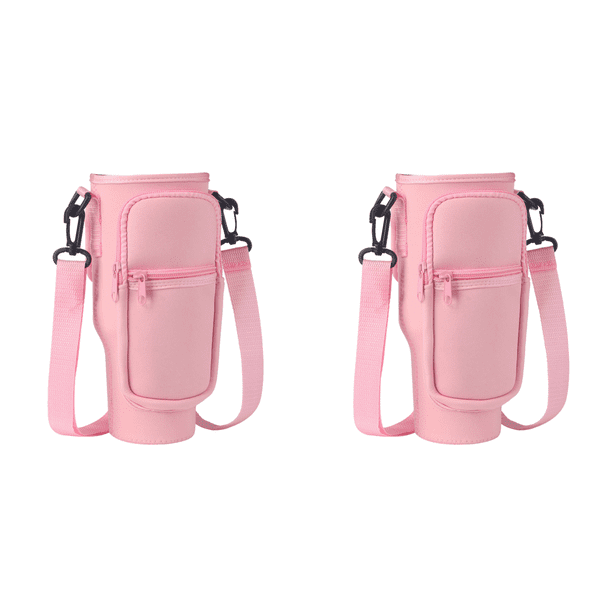 Botella de agua, funda para taza de 40oz, funda portátil de 40oz, soporte para llave de teléfono, color rosa