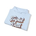 thumbnail image 4 of Triplet Dad Daddy of Triplets New Father Hoodie, Gifts, Hooded Sweatshirt, 4 of 4