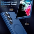thumbnail image 3 of Matte for Samsung Galaxy S22 Ultra Case, Compatible with MagSafe, Slim Thin Magnetic Cover with Built-in Camera Lens Protector Shockproof Phone Shell (Blue), 3 of 14