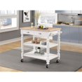thumbnail image 2 of Linon Ridgeway Wood Kitchen Cart in White, 2 of 10