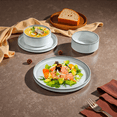thumbnail image 2 of Onader Dinnerware Sets for 4, 12-Piece Plates and Bowls Sets for 4, Kitchen Modern Dinning Dishware, Chip and Scratch Resistant - Speckled White, 2 of 9