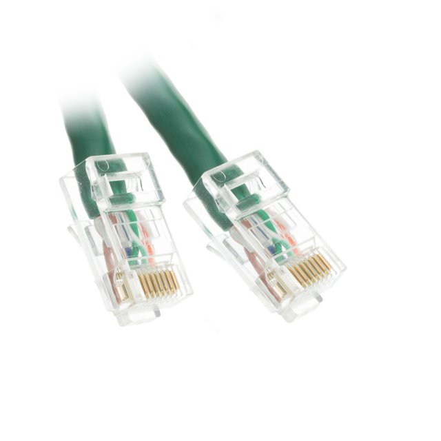 ACCL 14ft Cat6 RJ45 Bootless Patch Cable, Green, 1pk