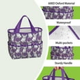 thumbnail image 4 of Garden Tool Bag,Purple French Bulldog Garden Tool Organizer,Garden Gifts,Waterproof Multi-Pocket Garden Tool Storage 11.8x5.5x11.4 Inch(Tools NOT Included), 4 of 6