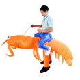 thumbnail image 4 of Shrimp Infant Costume Blowup Big Mantis-shrimp Rider-fancy-dress Colorful Funny Air-costume For Adults, 4 of 5