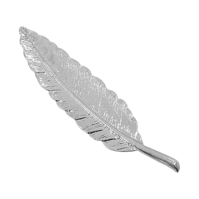 KLKCMS Broche Vintage en Alliage en Forme de Feuille Plume Épingle de Mariage Corsage