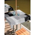 thumbnail image 2 of Outdoor Tablecloths with Umbrella Hole & Zipper, Black Grey 54x54 Inch Square Tablecloths, Abstract Geometric Color Block Oil Painting Waterproof Table Cloth, Patio/Pool/Picnic Table Covers, 2 of 8