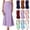 Purple, variant on PADFRYBK Casual Skirts For Women Summer Printed High Waisted Skirt Splice Color Long Dress Pull-On Fitted Pencil Skirt