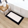 thumbnail image 4 of Mohawk Counterpoint Bath Mat Soft Absorbent Quick Dry Machine Washable Non-Slip Bathroom Mat, Black/White, 17" x 24", 4 of 8