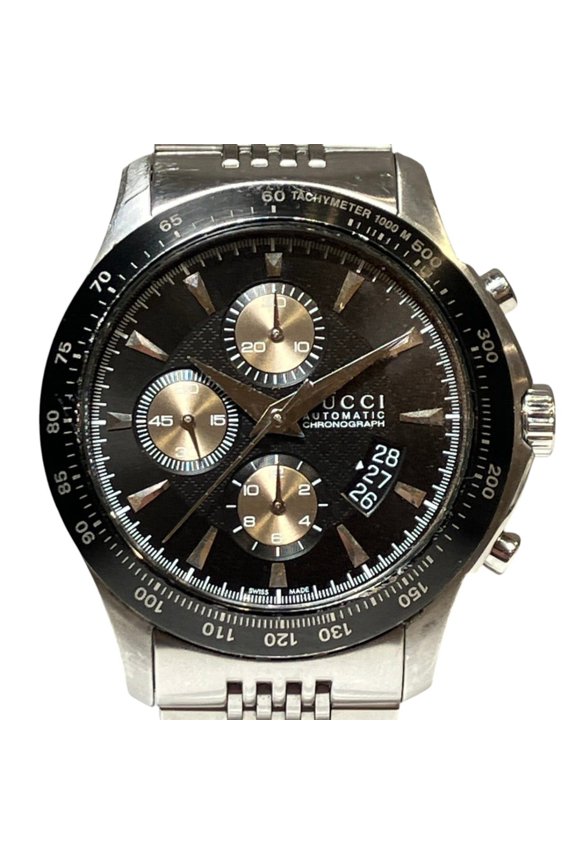 Pre-Owned Gucci G-Timeless watch, total weight 182g, stainless steel, automatic winding, black...