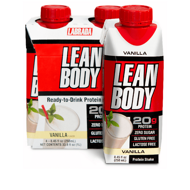 Labrada Lean Body Vanilla Protein Shake, 8.45 Fl. Oz., 4 Count
