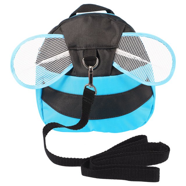 EeaseMX Mochila infantil con forma de abeja y cuerda, antipérdida (azul)