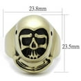thumbnail image 2 of TK2447 - IP Antique Copper Stainless Steel Ring with Epoxy in Jet, 2 of 4