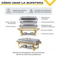 thumbnail image 4 of Bufetera 44l Chafing Dish 4pz Acero Inoxidable Vaporera Chef Gutstark, 4 of 10