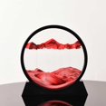 thumbnail image 3 of Toystoory Cuadro de arena que fluye para mesa, adorno de estantería, escena de paisaje, decoración giratoria, marco negro, decoración de oficina Decoración Rojo 12 pulgadas Toystoory HA070970-08, 3 of 6