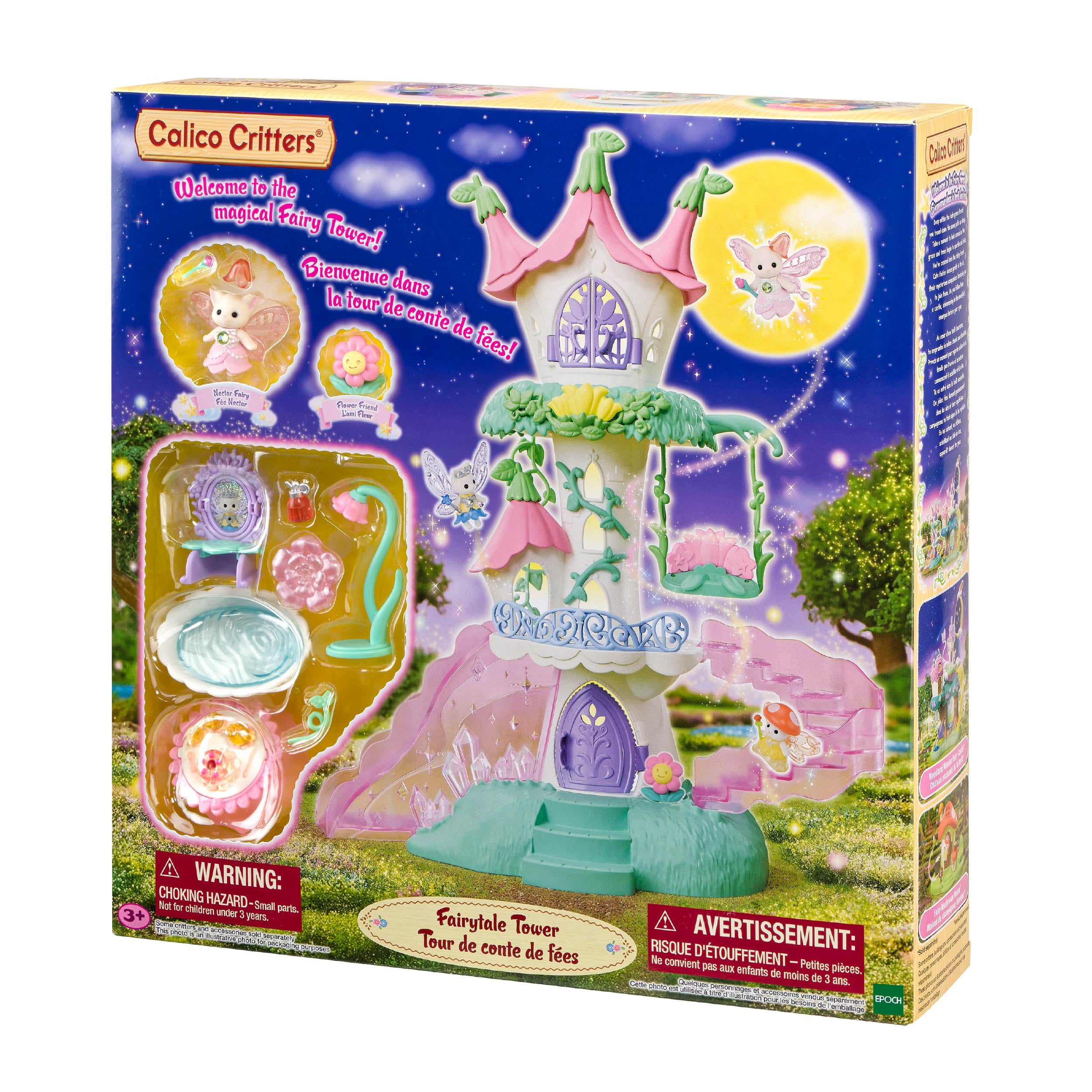Calico Critters Fairytale Tower, Dollhouse Playset with 1 Collectible Doll Figure
