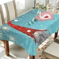 thumbnail image 4 of SKYSONIC Santa Claus Tablecloth Waterproof Washable Polyester Square Table Cover Durable Tablecloth for Kitchen Dining Table Party Decor (60 X 60 Inch), 4 of 7