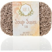Aira Soap Saver - Soap Dish & Soap Holder Accessory - BPA Free Shower & Bath Soap Holder - Drains Water, Circulates Air, Extends Soap Life - Easy to Clean, Fits All Soap Dish Sets - Tan