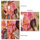 thumbnail image 4 of Camisa holgada de verano con empalme de borlas y cintura con estampado de manga corta para mujer, 4 of 6