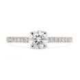 thumbnail image 2 of AFFY 0.50CT Round Lab Created Moissanite Diamond Solitaire Engagement Ring for Women in 14K Solid Yellow Gold-4, 2 of 7