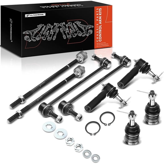 A-Premium 8Pcs Front Suspension Kit Inner Outer Tie Rod End Sway Bar Link Ball Joint Compatible with Chrysler Pacifica 2004-2008