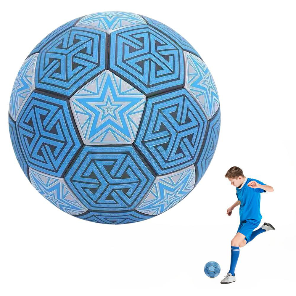 Soccer Ball,Size 5 PU Leather Football,Develop Motor Skill for Child Adult,Ball Diameter About 21.5cm 