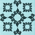 thumbnail image 1 of Ahgly Tapis d'Intérieur Lavable en Machine Carré Transitionnel Bleu Électrique, 4 Pieds Carré, 1 of 7