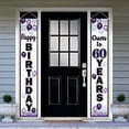 thumbnail image 2 of LASKYER Happy 60th Birthday Purple Door Banner - Cheers to Sixty Years Old Birthday Front Door Porch Sign Backdrop,60th Birthday Party Decorations., 2 of 3