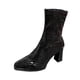 thumbnail image 1 of NECHOLOGY Botas Mujer Zapatos Botines mujer Botas de tacón grueso de cabeza cuadrada de otoño e invierno con cremallera en la parte trasera botas grandes de tacón cómodas y mujer (Black, 7.50), 1 of 7