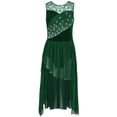 thumbnail image 4 of renvena Lyrical Dance Dress for Girls Flowy Chiffon Skirt Contemporary Ballet Tutu Leotard Dancewear Green 14, 4 of 7
