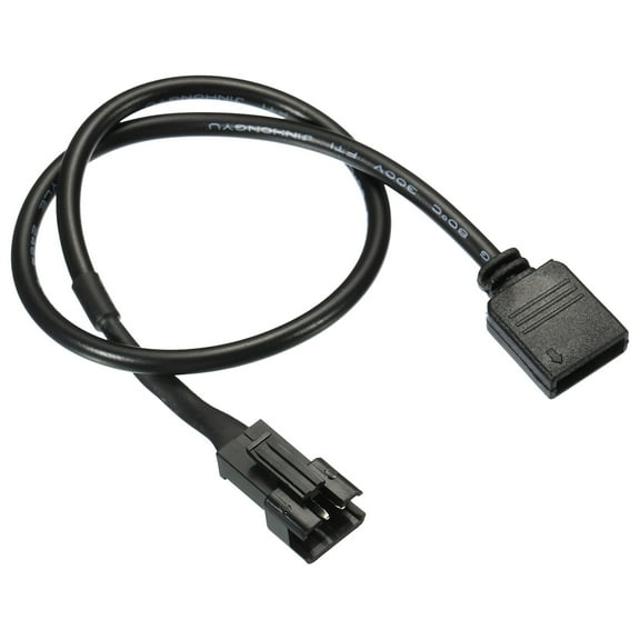 Uxcell Computer Motherboard Interface to SM3P Male Extension Cable 3Pin 5V 30cm Long, Power Adapter Plastic Metal, Black
