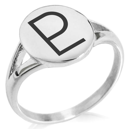 Pluto Ring - Stainless Steel Solar System Planetary Pluto Minimalist Oval Top Polished Statement Signet Ring