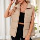 thumbnail image 5 of Chaleco Acolchado para Mujer, Abrigos de Abrigo, Chaquetas y Abrigos con Bolsillos. Caqui XXL, 5 of 8
