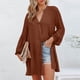 thumbnail image 1 of Blusas Casuales Blusas de otoño para mujer Blusas largas básicas de estilo bohemio Traje de algodón de un solo pecho Kuymtek Cafés para Mujer, 1 of 6