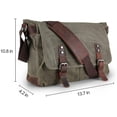 thumbnail image 4 of Bolsa de mensajero impermeable para hombre, bolsa de hombro de lona con cuerpo cruzado, bolsa de hombro para ordenador portátil F Feliz Sencillez, 4 of 5