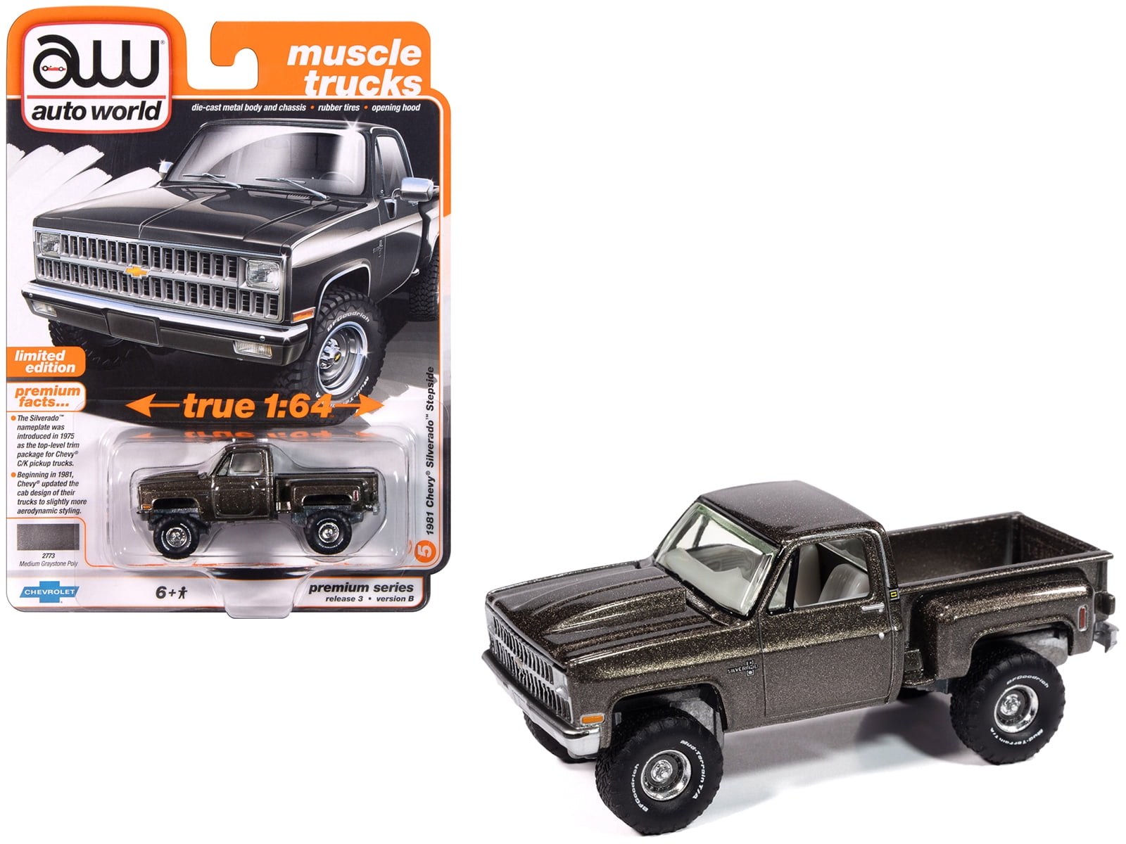Auto World 1977 Chevrolet Silverado Pickup Truck, Dark Blue