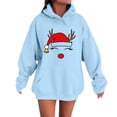 thumbnail image 4 of MHFRRA Sudadera con Capucha para Parejas, Divertida y A Juego, de Manga Larga, Estilo Informal y Deportivo Azul, 4 of 5