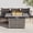 Brown, variant on Evita 43'' 50,000 BTU Retangular Outdoor Gas Propan Fire Pit Table in Brown Wicker with Removable Lid and Waterproof Cover