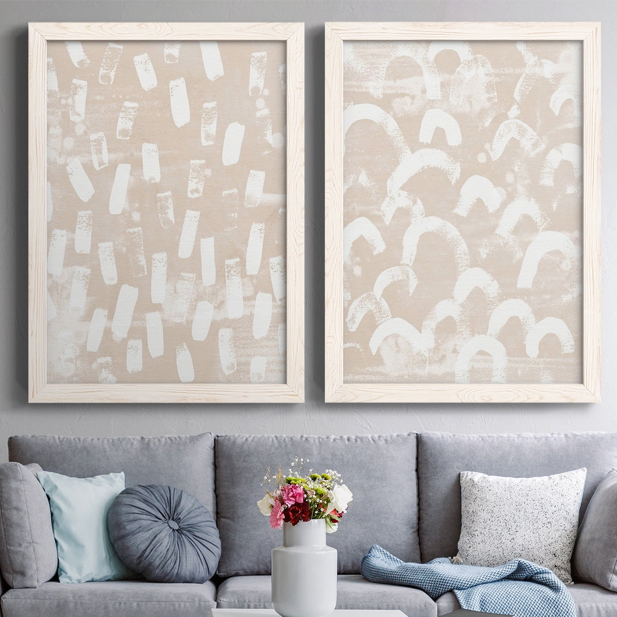 Earth Etching I - Premium Framed Canvas 2 Piece Set - Ready to Hang
