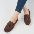 thumbnail image 5 of Ecetana Women's Suede Loafers Slip-On Flat Shoes Round Toe Casual Shoes for Daily Office Walking, 5 of 6