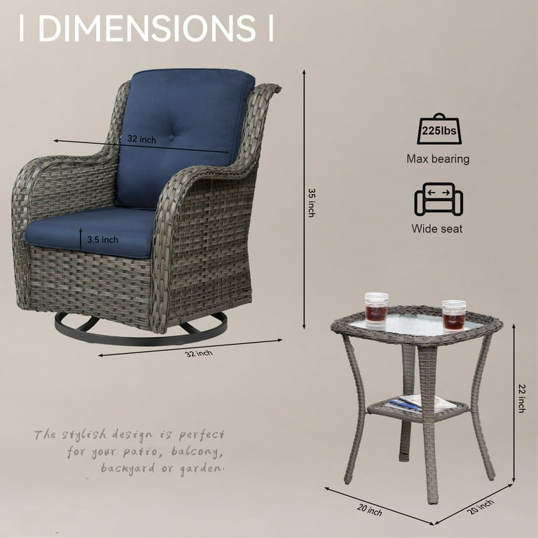 Swivel rocker online patio chairs walmart