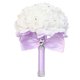 thumbnail image 5 of XmhyTop Ramo de rosas artificiales para boda, flores de champán, ramo de dama de honor con cintas de diamantes, ramos de flores falsas para bodas, compromisos, iglesias, 5 of 5